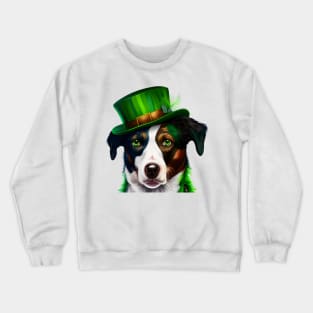 Lady Dog Ready For St. Patrick's Day Dog Lover Crewneck Sweatshirt